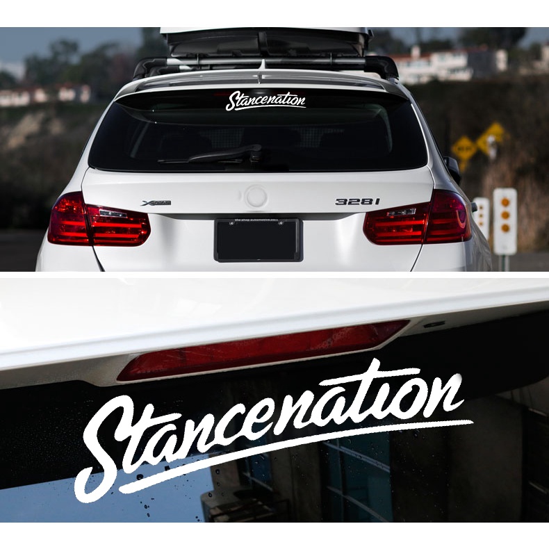 Stancenation Car Stiker Kaca Depan Depan Personalisasi Kaca Depan Belakang Decorative Decal untuk Honda