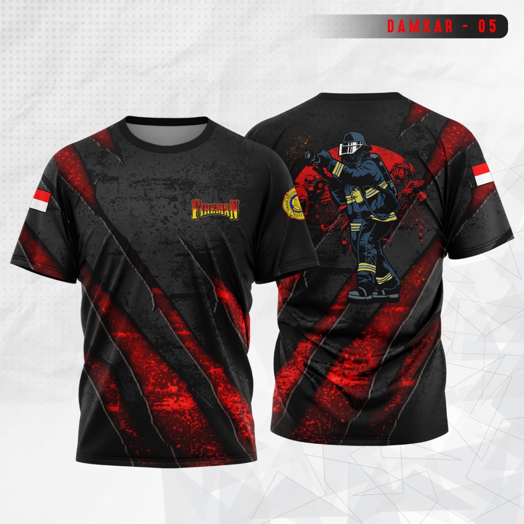 JERSEY FIRE RESCUE CUSTOM | JERSEY PEMADAM FULL PRINTING | JERSEY PEMADAM CUSTOM  JERSEY PEMADAM KER