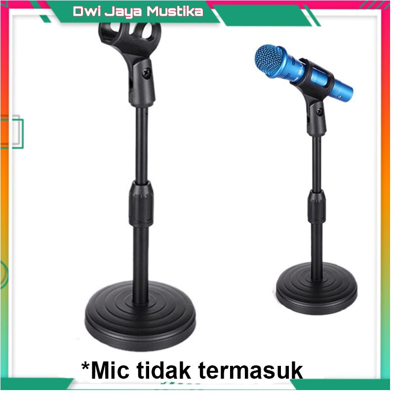 Stand Mic Meja Holder Microphone Dudukan Tiang Penyangga Mikrofon Podium postcast mic