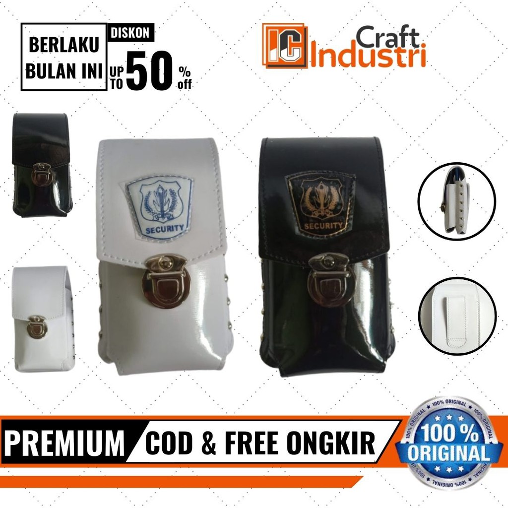 Sarung Tempat Hp Security Satpam Kilap Dompet Tas Tempat Hp Pinggang Doubel Slot 6,5 Inch Atribut Satpam