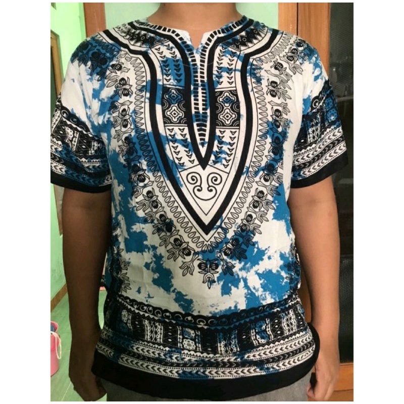 kaos etnik motif tie dye