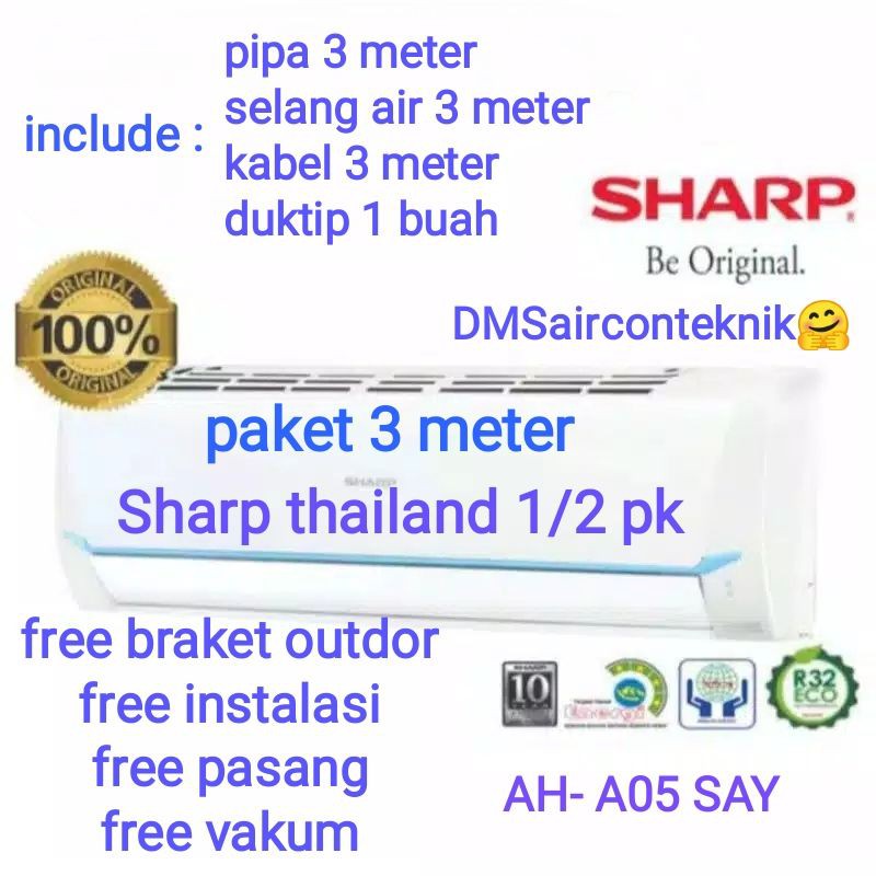 AC split sharp thailand 1/2pk 05SAY