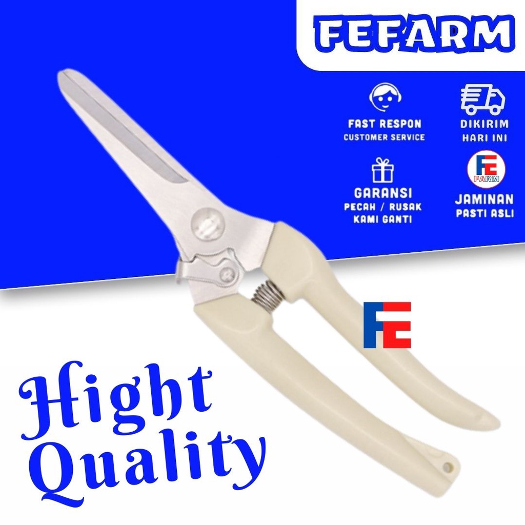 Gunting Dahan Putih Pruning Shears FEFARM