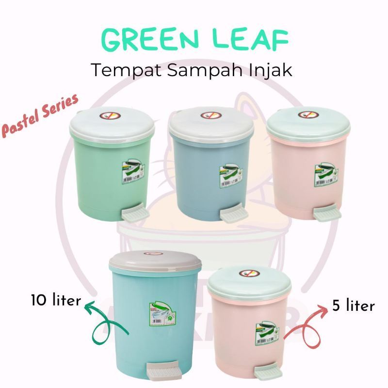 Tempat Sampah Injak / Injek 5 - 10 Liter - GREEN LEAF