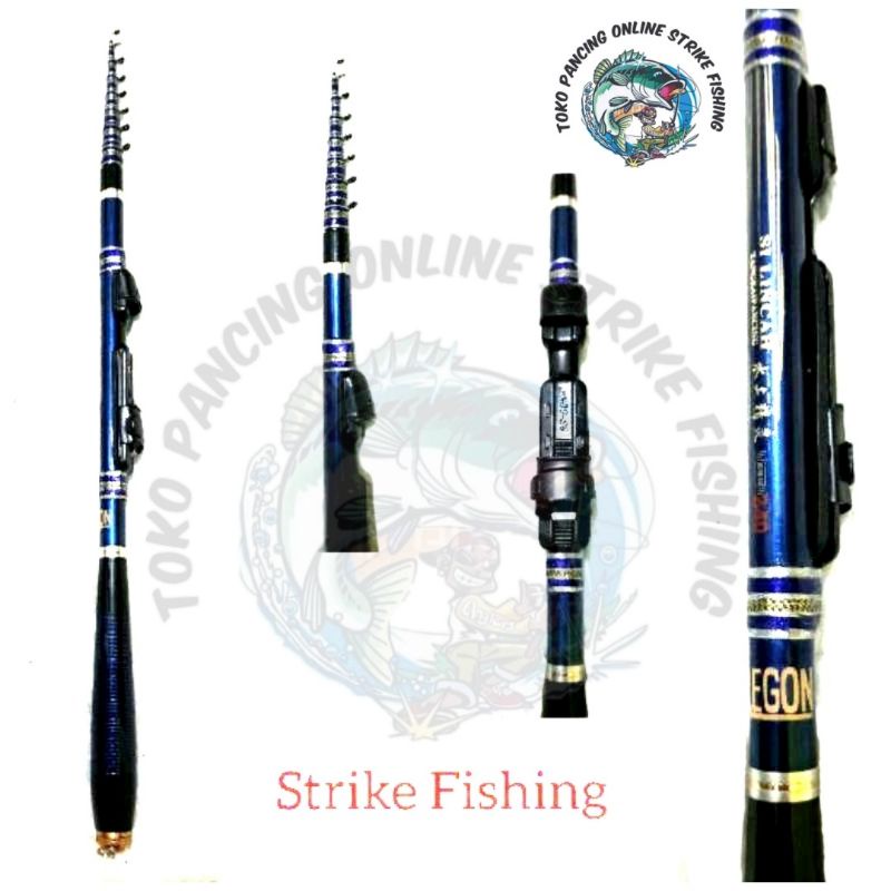 Tegek carbon Oregon Silincah 210 cm,240 cm,270,300 cm dan 360 cm siap pakai bonus packing pipa pvc