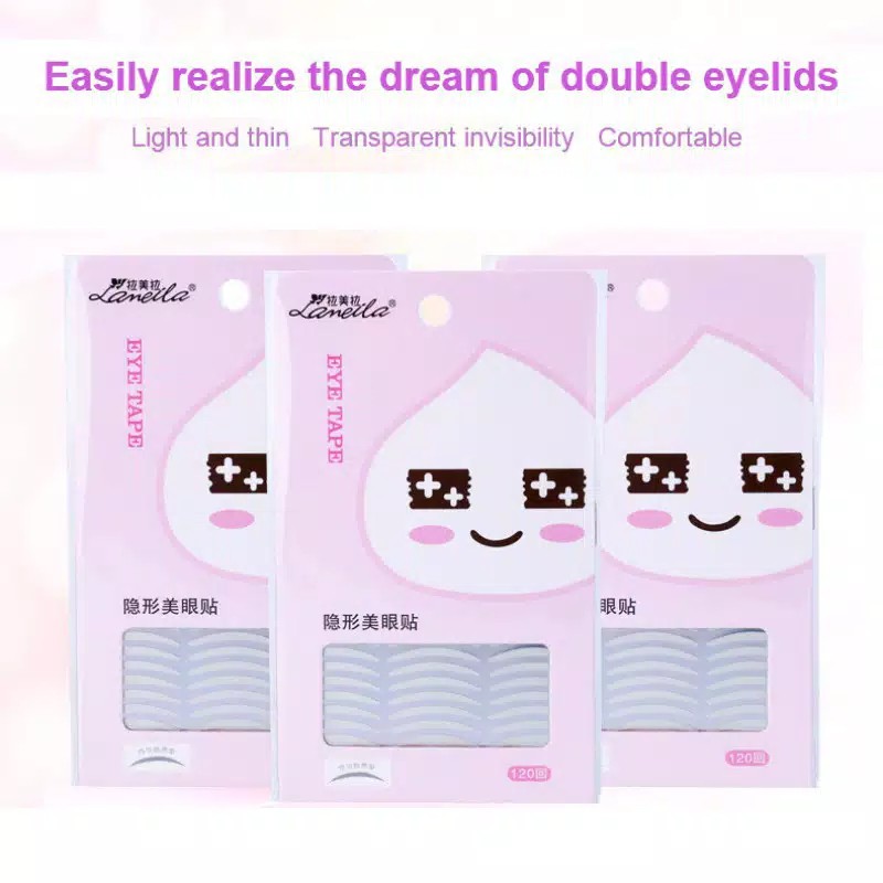 120Pcs Stiker Perekat Double Eyelid Breathable Lipatan Mata