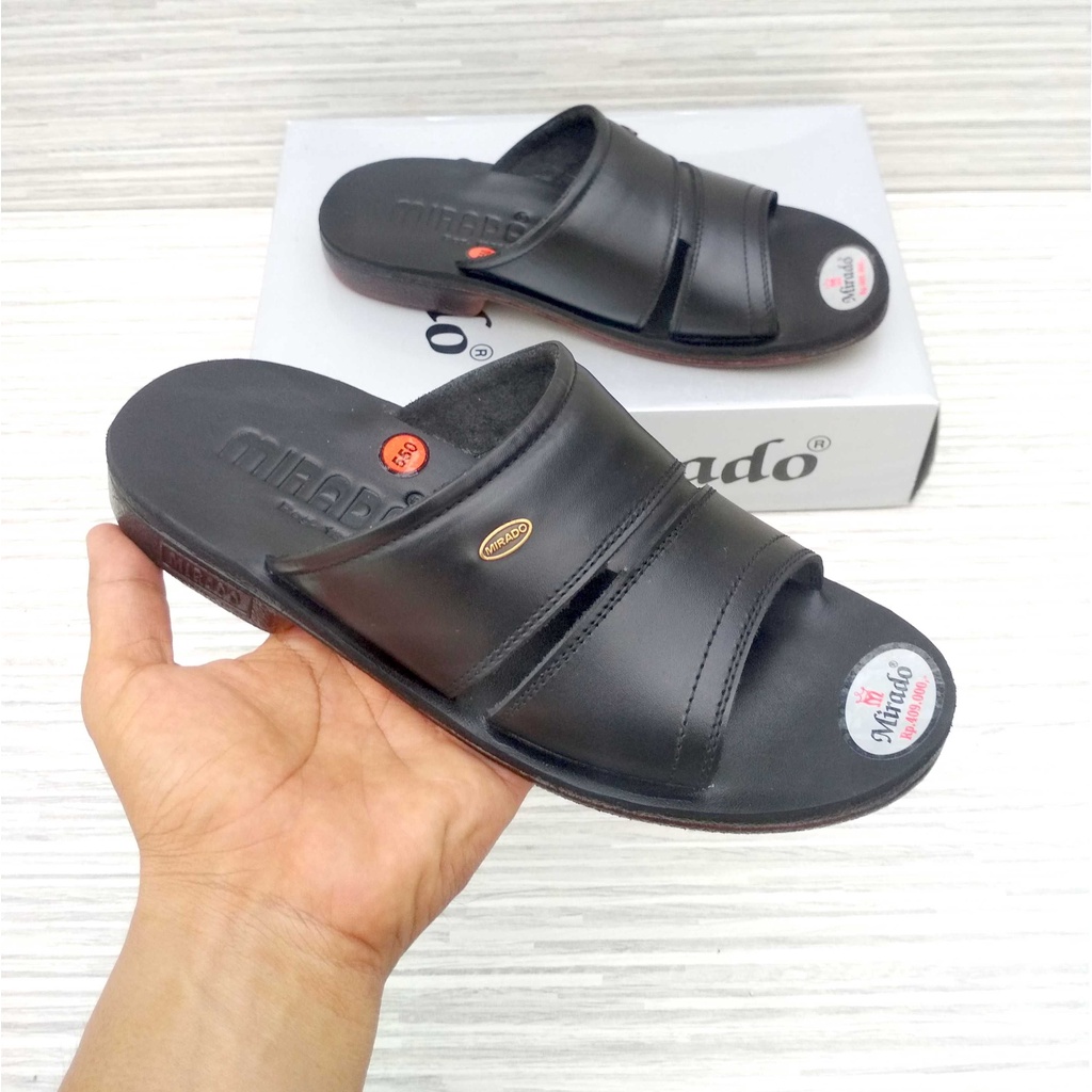 Sandal kulit asli merek mirado 550 produk original sendal pria dewasa terbaru berkualitas