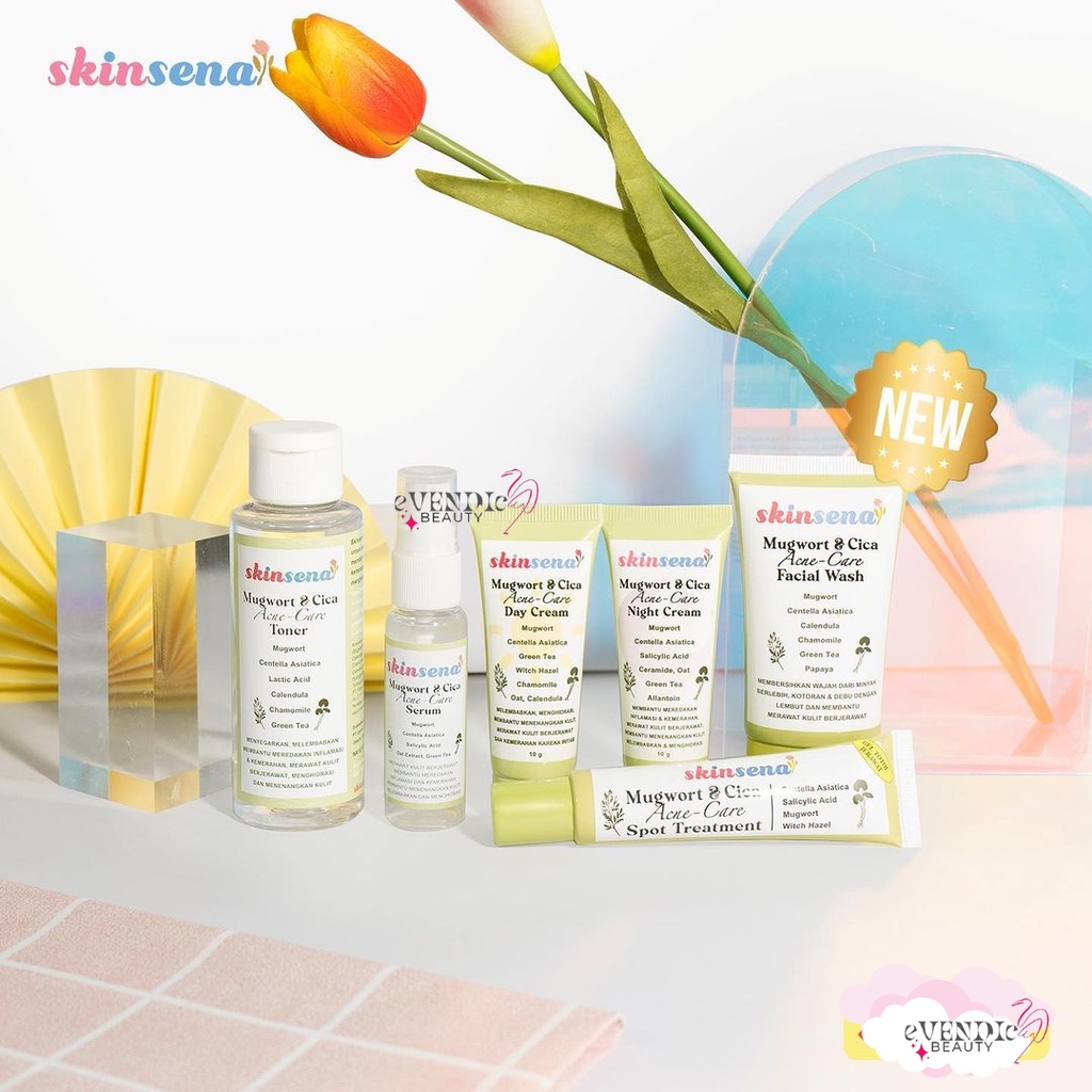 SKINSENA BPOM Glowing Toner, Serum, Day Cream, Night Cream, Face Wash, Mask/READY!! acne series