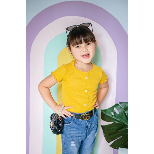 Rib Top Nachila Knit Baju Anak Perempuan Original Kaos Super Premium Best Seller Terlaris Termurah