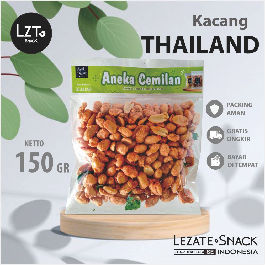 

Kacang Thailand 150gr / Kacang Bangkok / Pedas Manis / Kacang Thailand / Lezate Snack / Camilan Mura