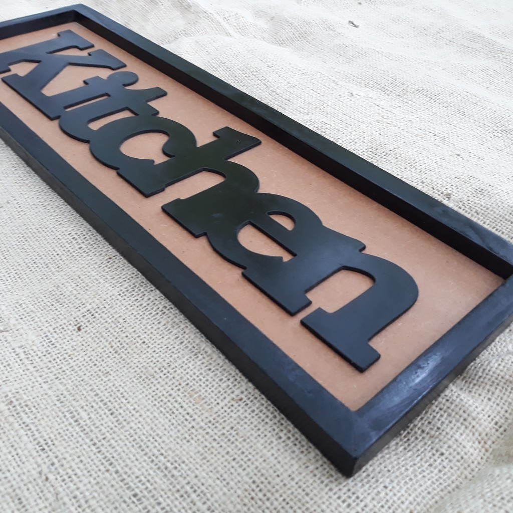 Hiasan dinding Kitchen Hitam Walnut Pajangan walldecor Hiasan dinding Kitchen Hitam Walnut Pajangan walldecor
