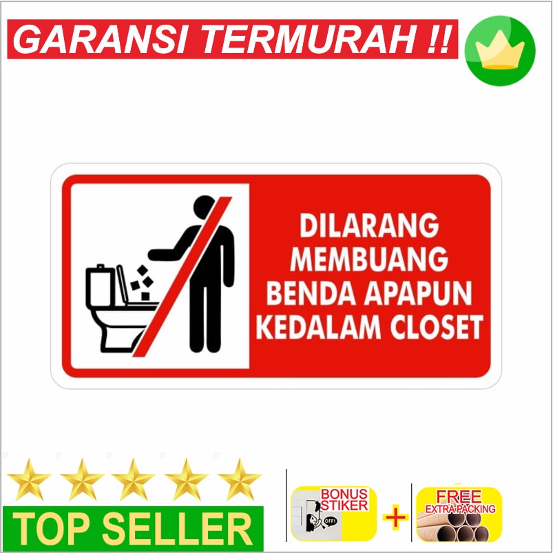 

Murah Rambu Dilarang Membuang Benda 30cm x 15cm Acrylic 2mm Elegan