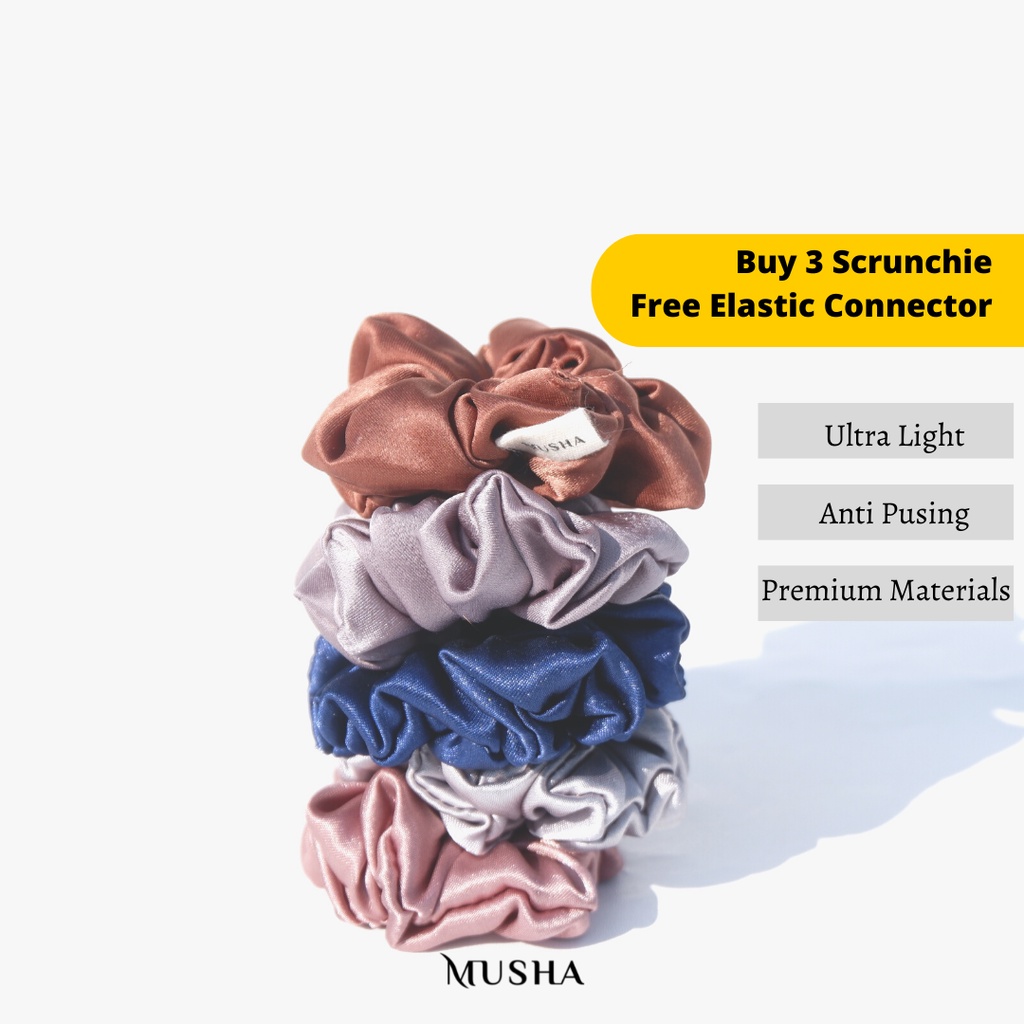 Musha Premium Satin Scrunchie | Ikat Rambut / Karet Rambut