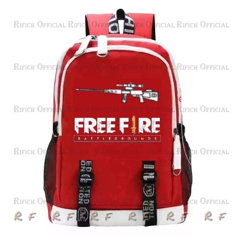 [COD] Tas Ransel Anak Sekolah FreeFire Backpack TK SD SMP Murah Trend Kekinian 5D22