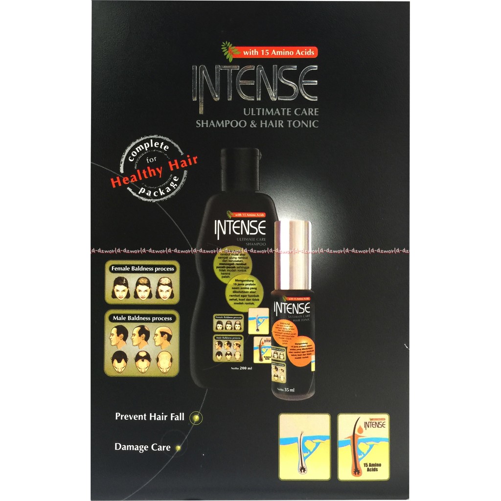 Intense shampoo dan Hairtonic penyubur rambut Hair Tonic Hair Tonik 1set