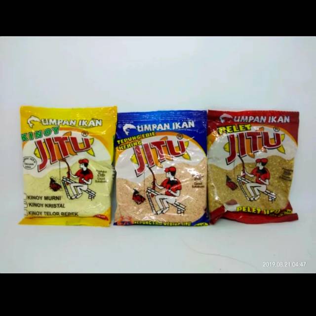 Umpan ikan pelet jitu / jitu topi merah / umpan jitu ( ORI )
