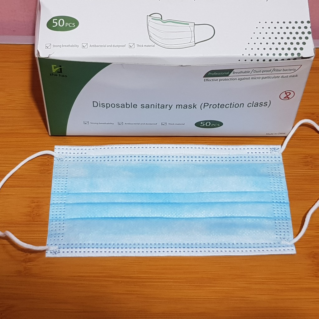 Masker 3 ply Surgical Face Mask - Disposable Earloop Bedah Isi 50 pcs