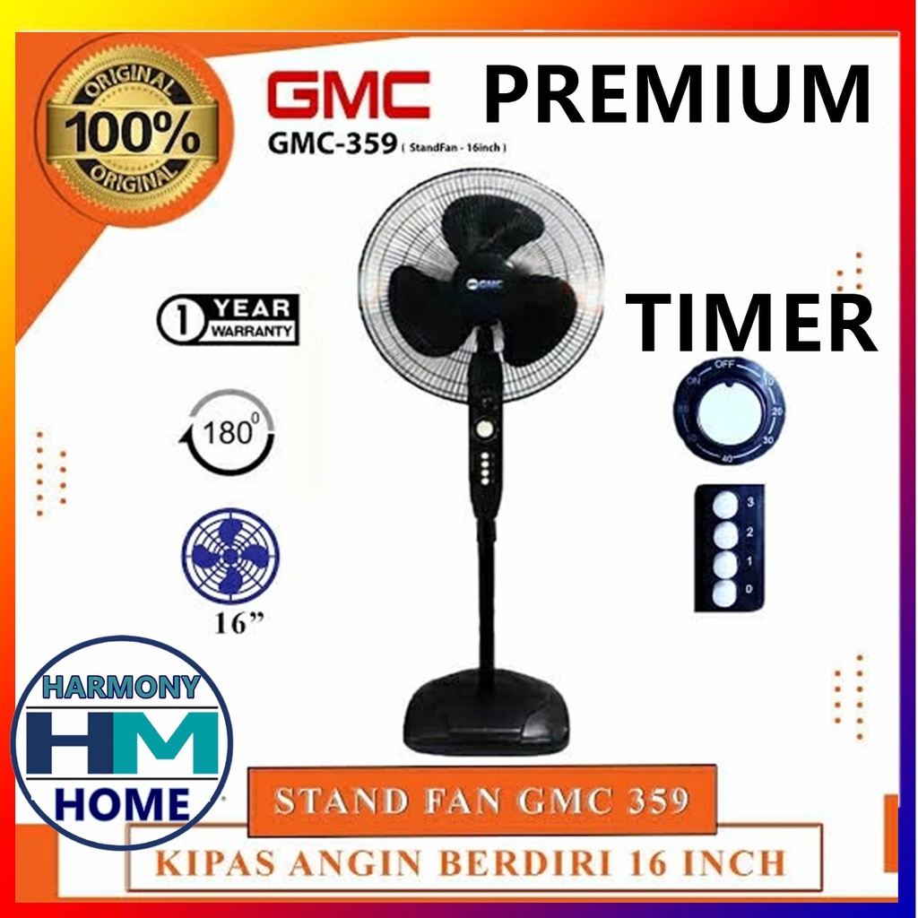 KIPAS ANGIN BERDIRI PREMIUM GMC 359 16 INCH terdapat Pemberat dikaki kipas