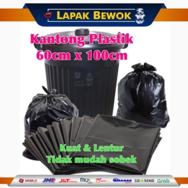 kantong plastik sampah 60x100 Hitam - Trash Bag - Plastik Sampah