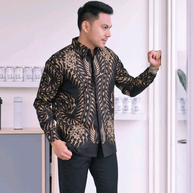 Kemeja Batik Pria Anyar Casual Modern Lengan Panjang Modis Soloan Batik Pria Kantor TjGrup Official Big Size M L XL XXL Batik Pria Kantor