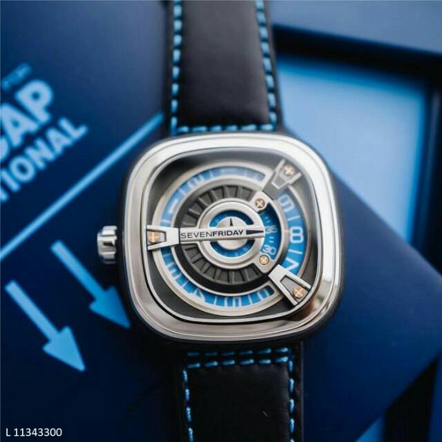 JAM TANGAN PRIA ORIGINAL SEVENFRIDAY CROWN MATIC 1:1 BLACK BLUE