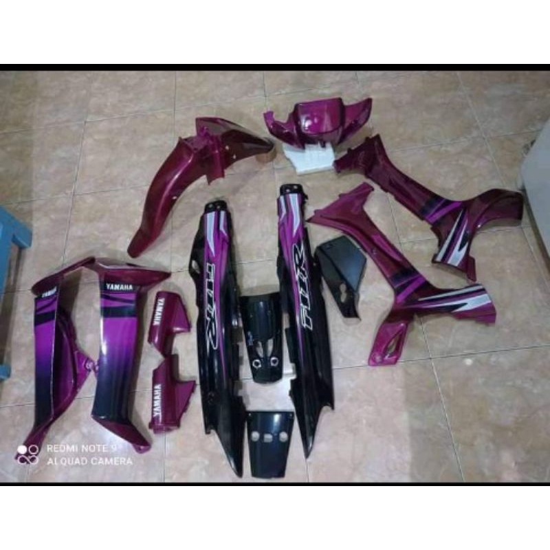 0FULLSET BODY HALUS FIZ R ungu HITAM BODYSET FIZ R custom ungu hitam