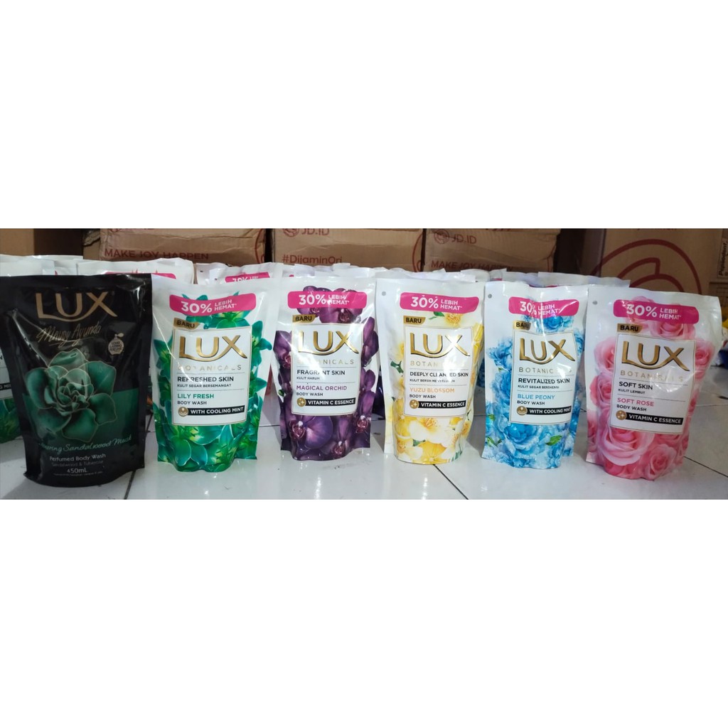 LUX 400ml/450ml sabun mandi cair ada 7 vaarian