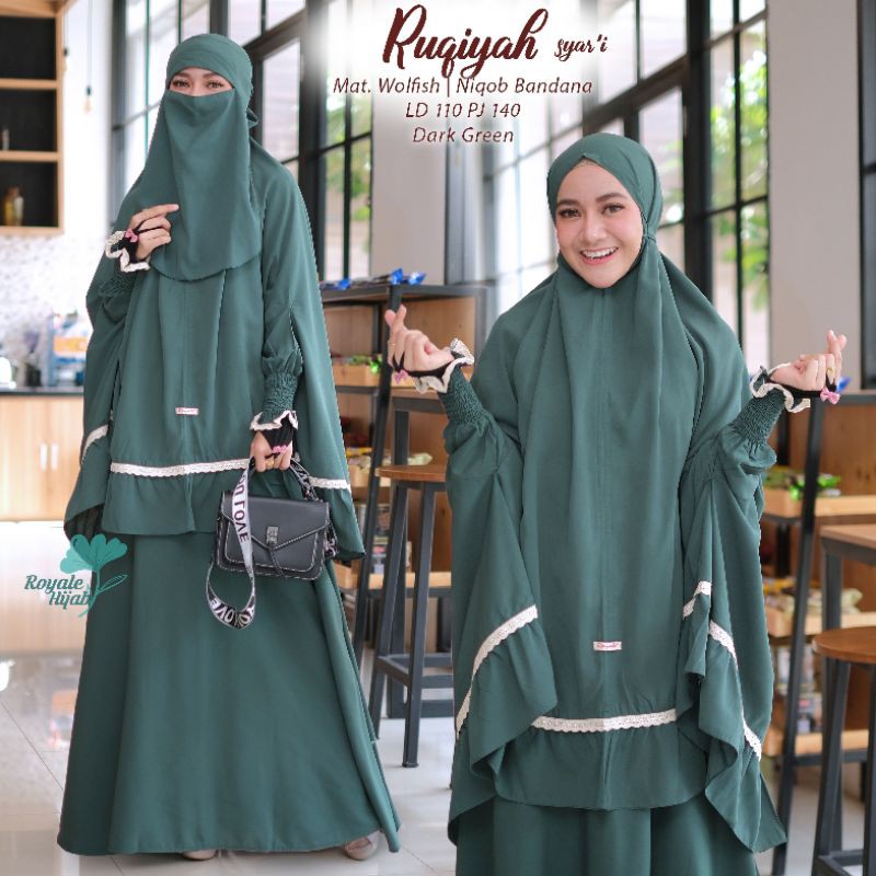 RUQIYAH SYARI BAHAN WOLFISH ORI ROYALE HIJAB