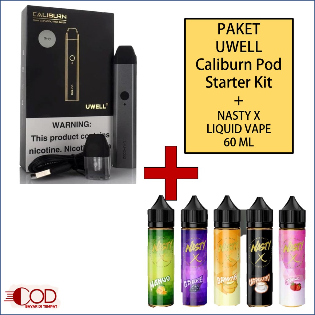 VAPOOR UWELL CALIBURN GRATIS LIQUIDS PODS 60ML