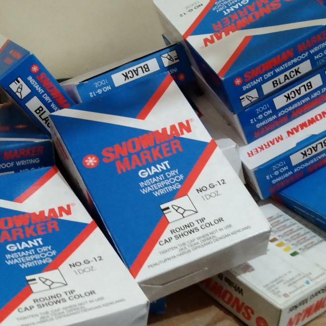 

☺ SPIDOL SNOWMAN G-12 PERMANENT - HITAM..1 lusin - Biru ✳