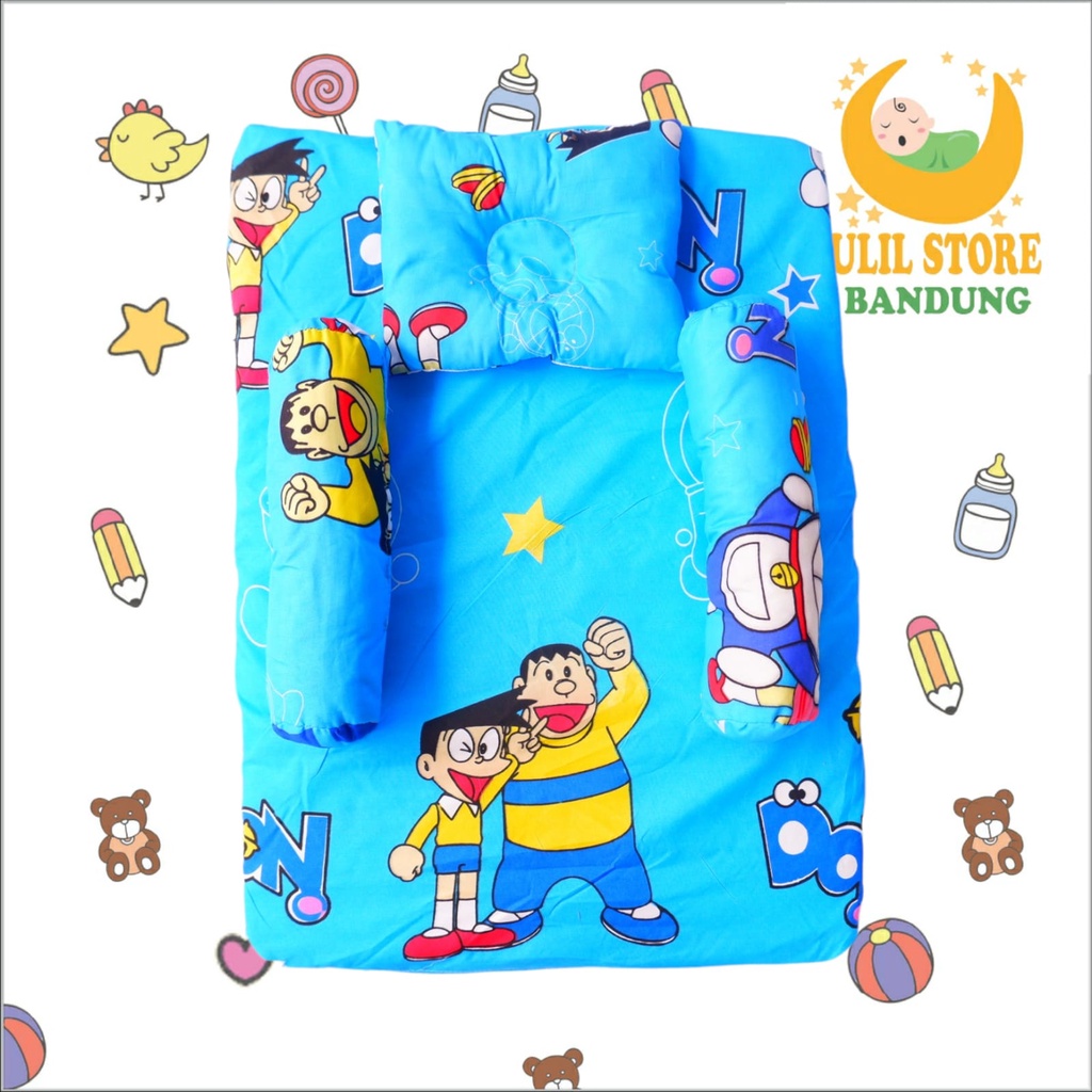 Kasur Bayi Lipat Kelambu / Kasur Bayi Model Matras Kelambu Free Bantal Peyang + Dua Guling Bayi-5