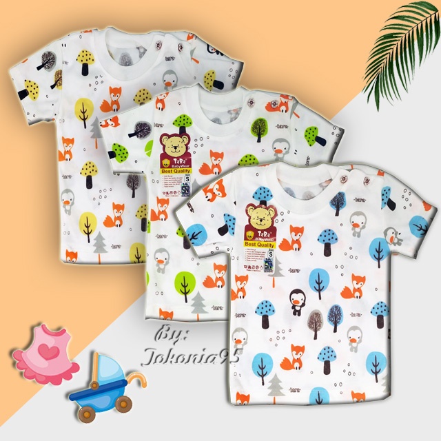 Kaos Oblong Putih Baby Tara - Katun Soft Premium SNI