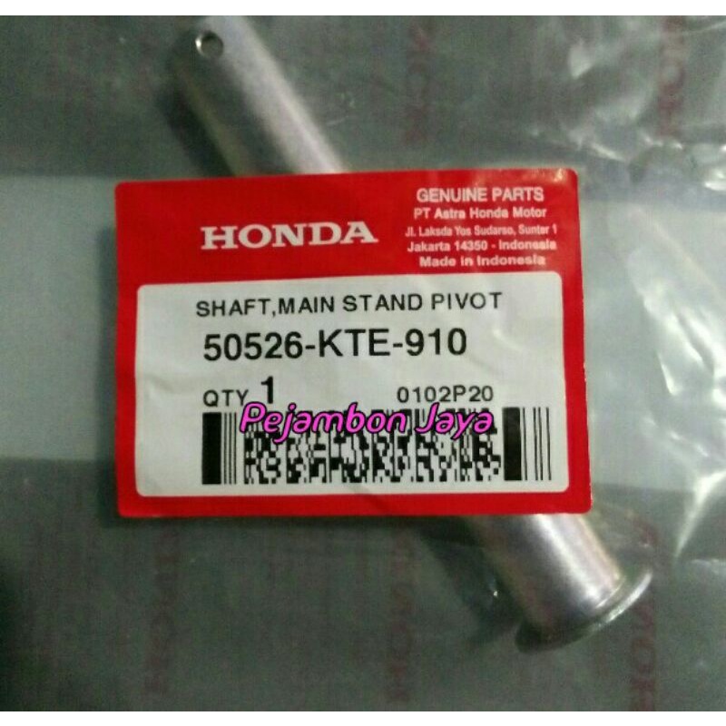 50526KTE910 SHAFT MAIN STAND PIVOT