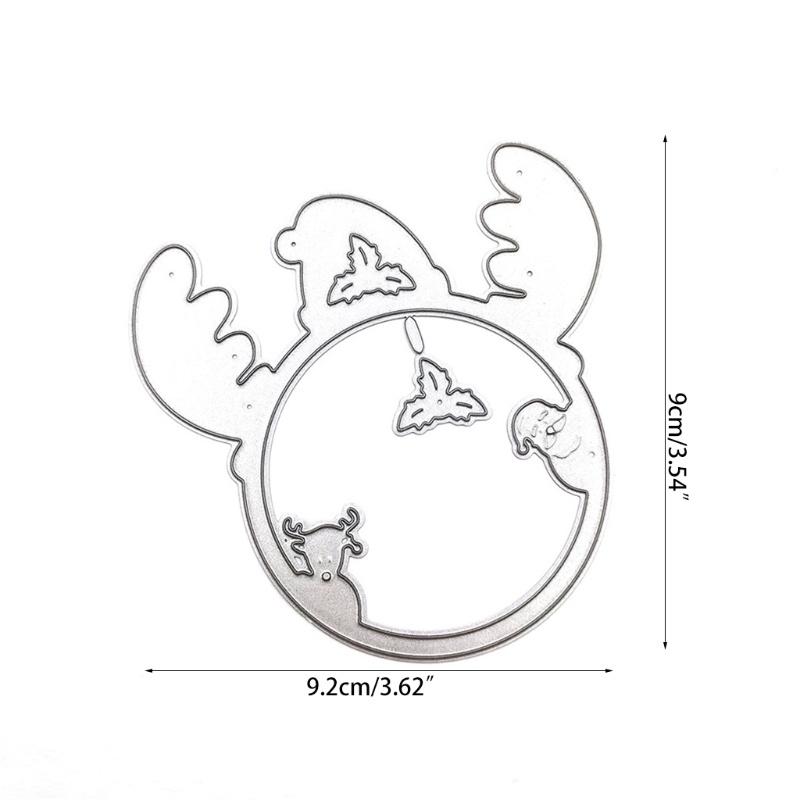 Cutting Dies Embossing Bahan Carbon Steel Desain Rusa Natal Snowman Untuk Scrapbook