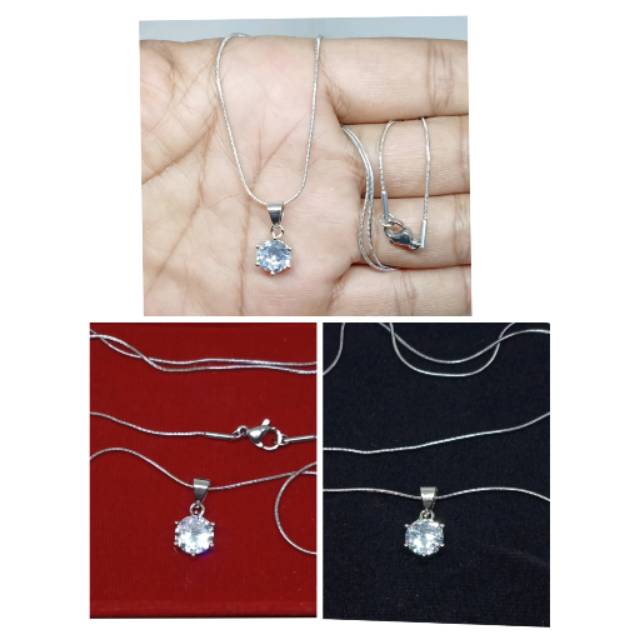 AC2. Kalung xuping wanita lapis emas dgn mata zircon