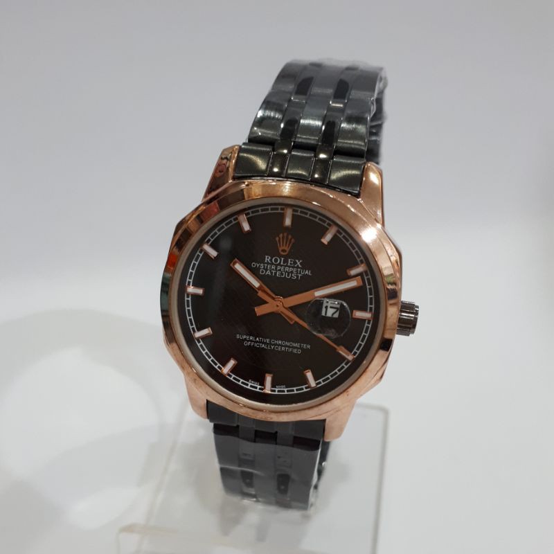 Jam Tangan Rolex Datejust  Tanggal RoseGold Wanita Rantai