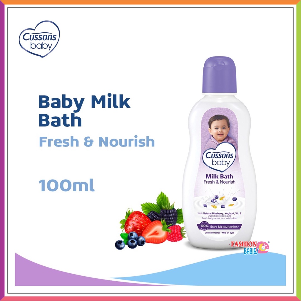 CUSSONS BABY MILK BATH / HAIR &amp; BODY WASH 100 ML 200 ML / SABUN KERAMAS BAYI 2IN1