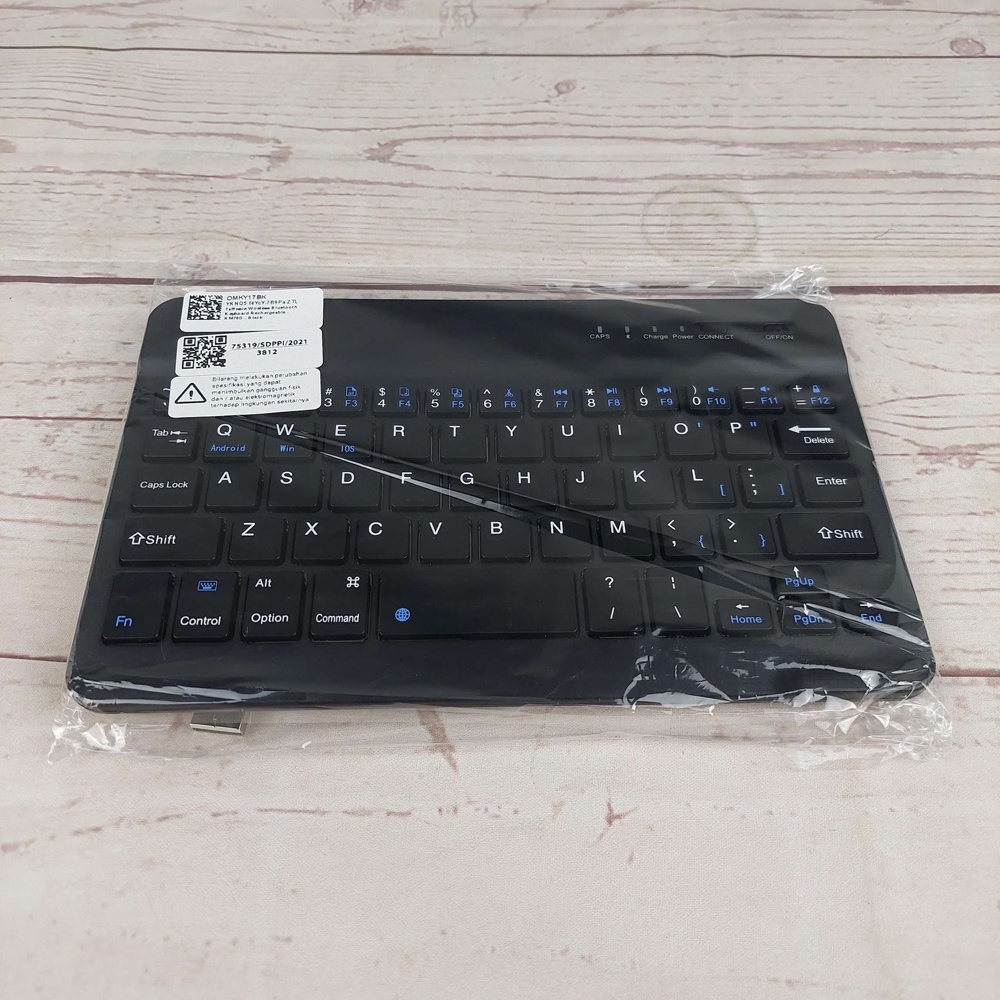 Taffware Wireless Bluetooth Keyboard Rechargeable - KM78D - Black