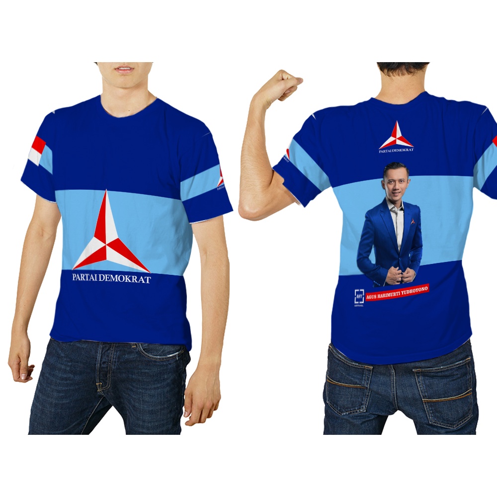 Kaos Baju Partai Demokrat / Baju Partai Demokrat keren / Partai Demokrat AHY / Kaos AHY Demokrat