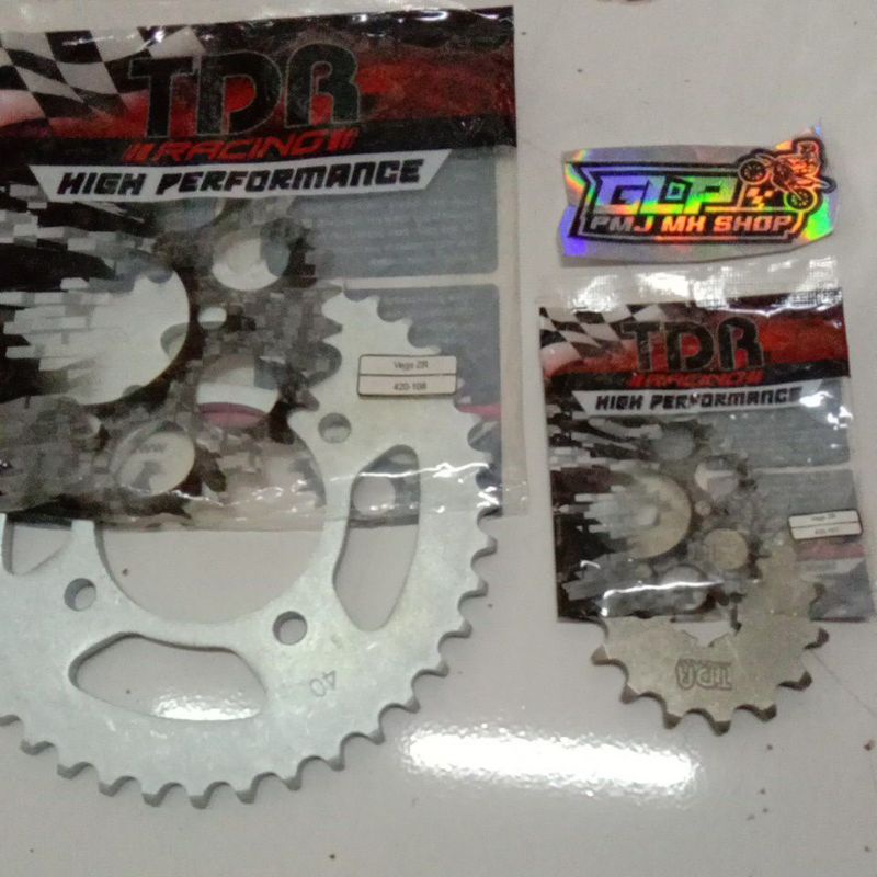 Gearset Girset TDR Depan + Belakang Vega Zr 420 40 15 Sprocket Front Drive Kit-1