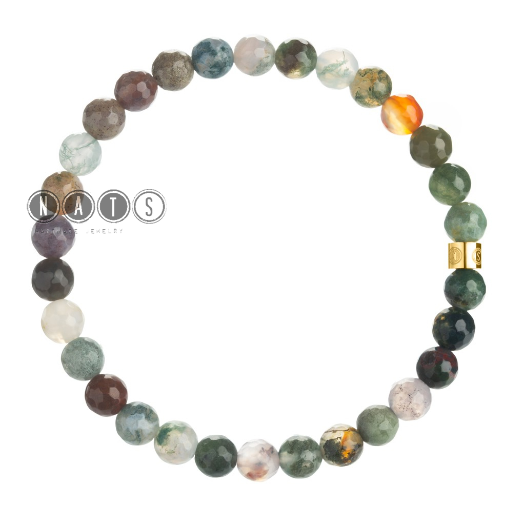 Nats Living: Gelang Batu Alam - Gelang Indiana Agate 6mm, Gelang Percaya Diri