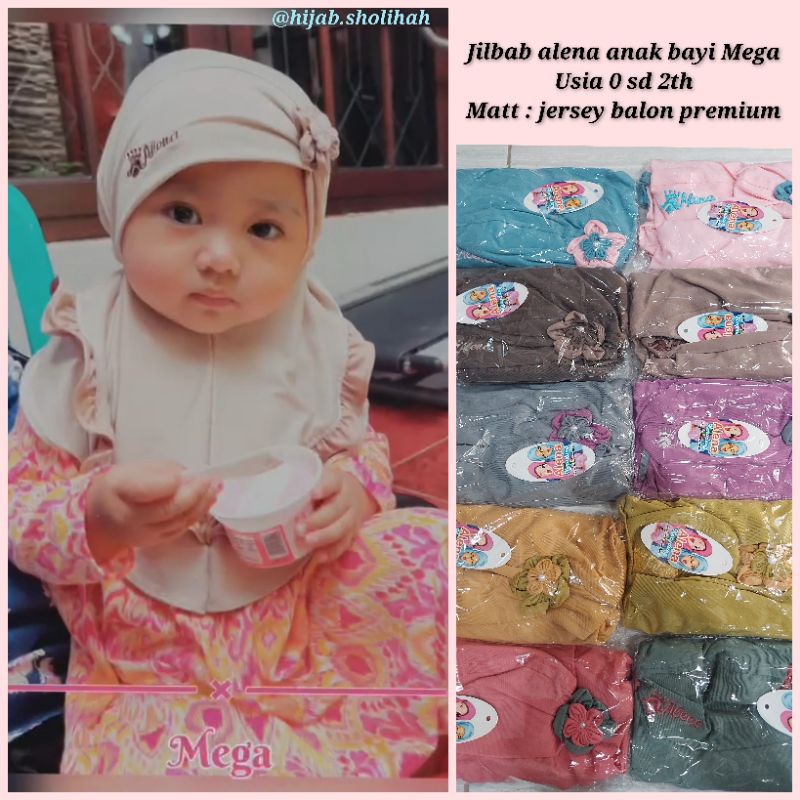 Jilbab alena anak bayi Mega
