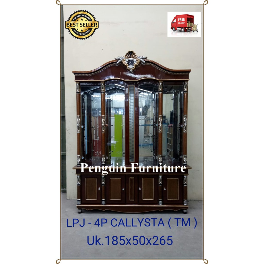 LEMARI PAJANGAN/LEMARI HIAS 4 PINTU CALLYSTA TM
