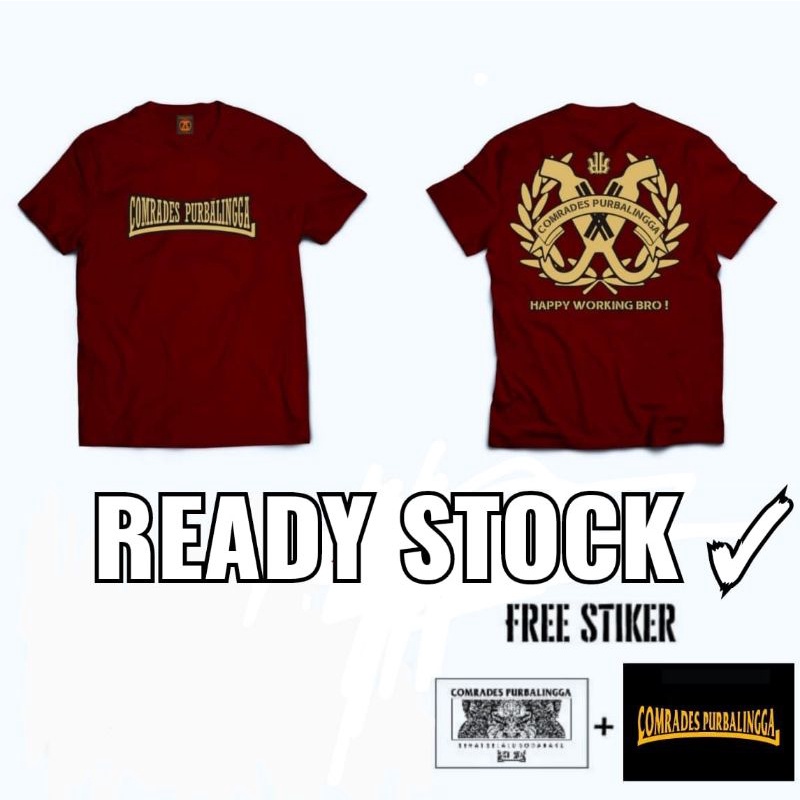 Kaos COMRADES PURBALINGGA Rebellion Rose ORIGINAL CLOTHING Pakaian TERBARU