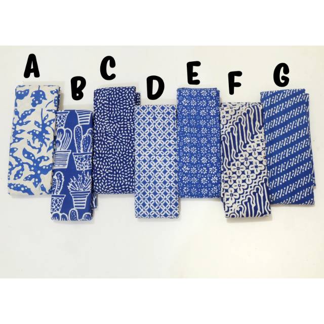 Batik cap garutan (biru)