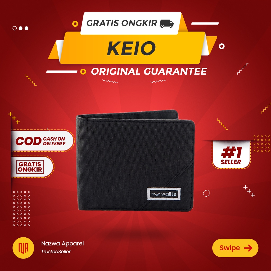 DOMPET WALLET WALLTS KEIO BLACK