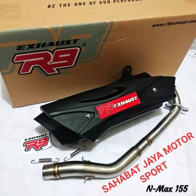 Knalpot Racing R9 EXHAUST NMAX 155 2020 Original R9 100% Full Stanlis