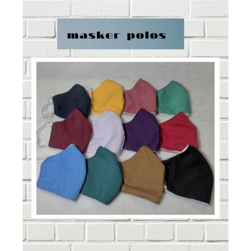 Download MASKER KAIN POLOS (2ply) murah meriah | Shopee Indonesia