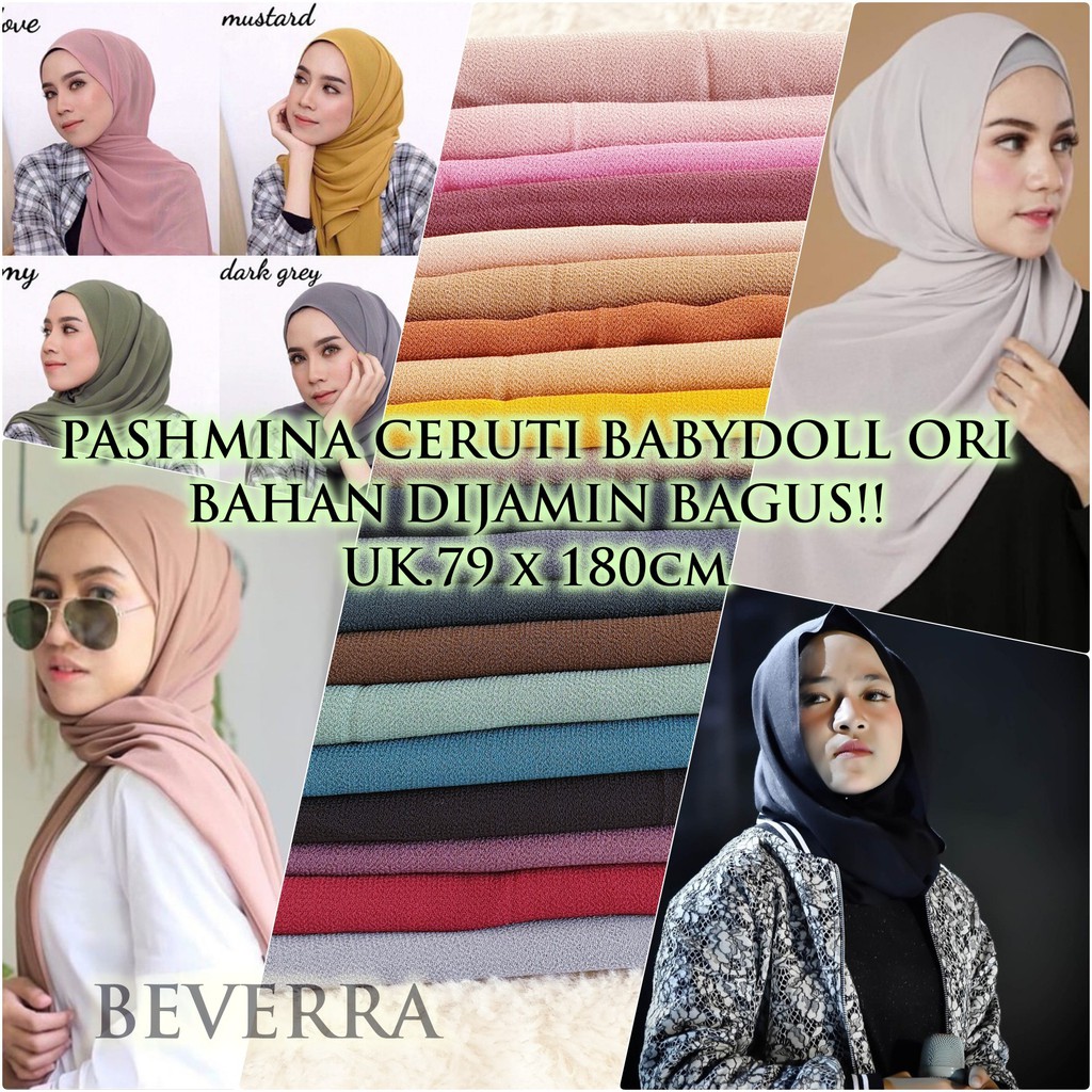  COD Pashmina  ceruti  babydoll  original nissa sabyan HH 