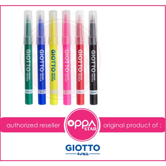 

SPIDOL KAIN / MARKER KAIN / GIOTTO DECOR TEXTILE SET 6 WARNA